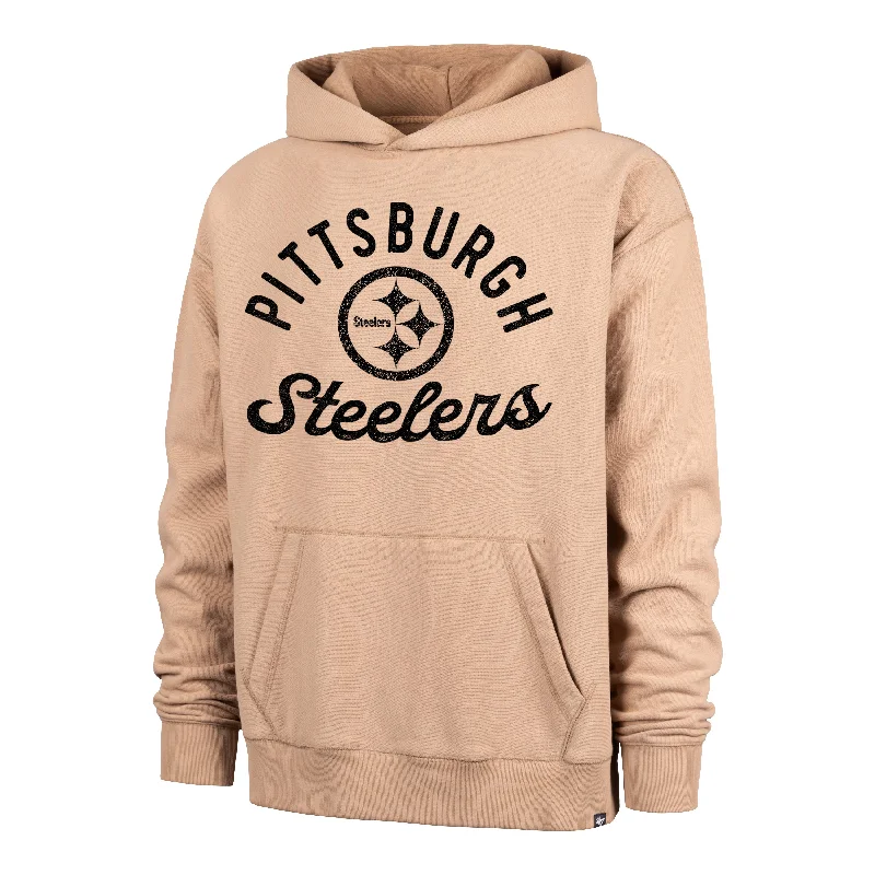 Men's hoodie with soft print-PITTSBURGH STEELERS DUSTED BOWLINE '47 FOUNDATION RIVER HOODIE