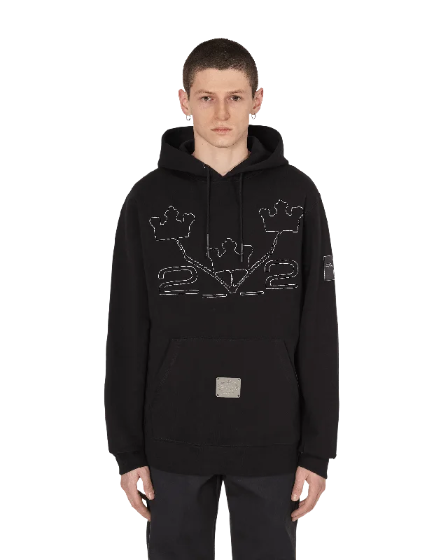 Men's hoodie with cool style-Slam Jam Hooded Sweatshirt Black