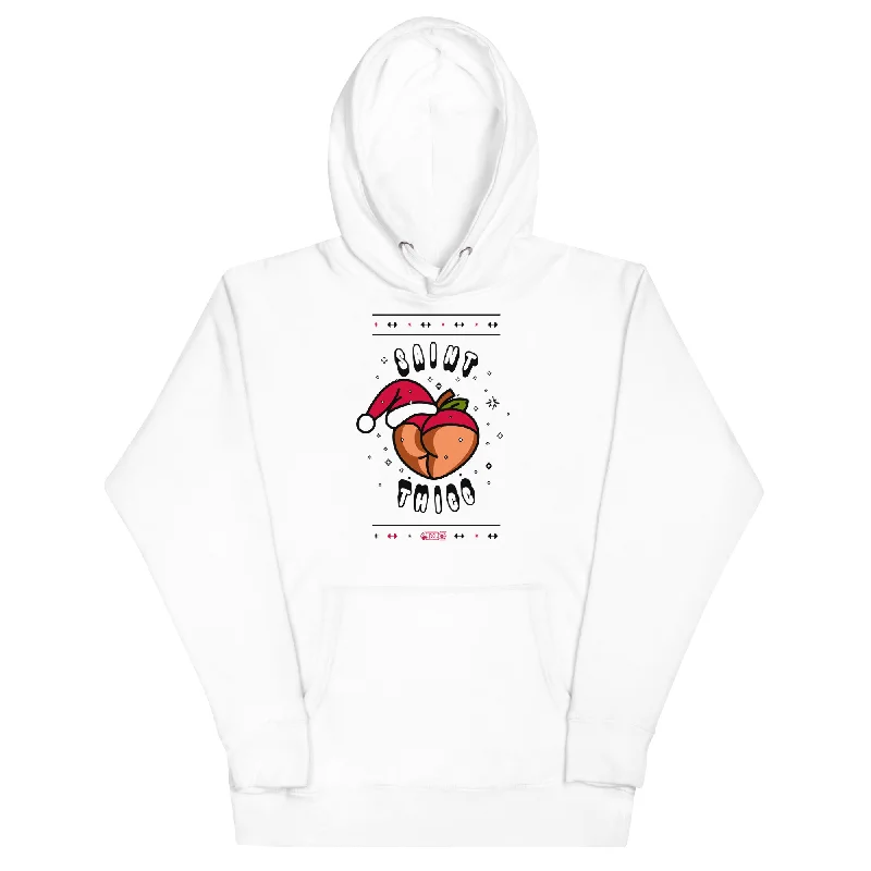 Men's hoodie for city walks-SAINT THICC X-MAS HOODIE