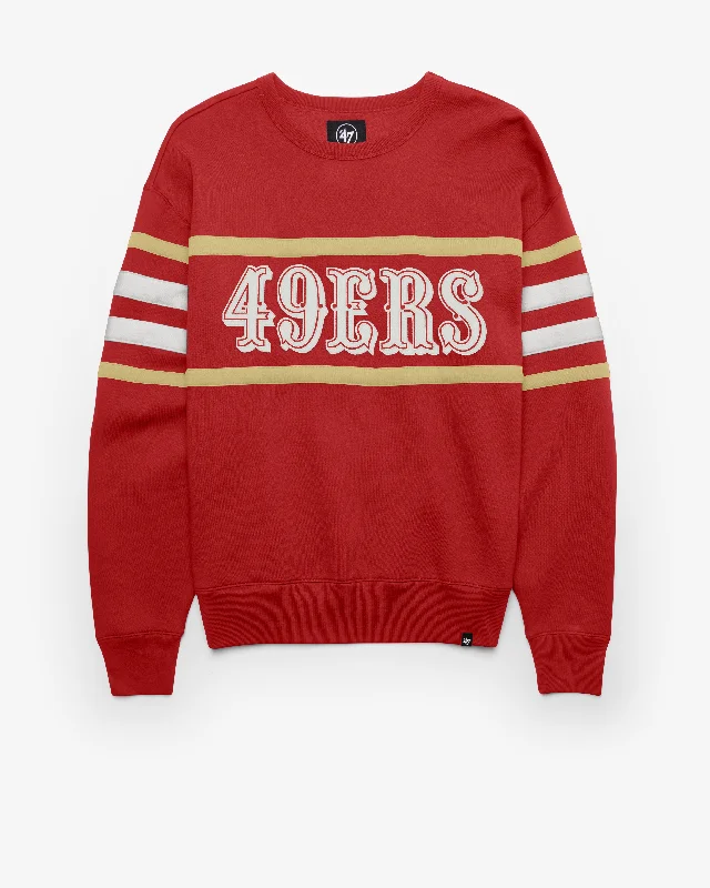 Men's hoodie with tough fabric-SAN FRANCISCO 49ERS HISTORIC COACHES CORNER OVATION '47 LOWER EAST CREW