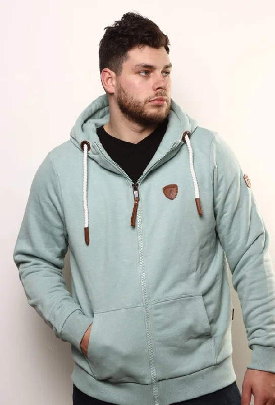 Men's hoodie with flared sleeves-Zeus Green Bay Zip Hoodie