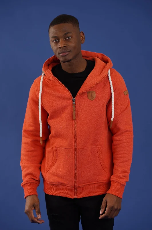 Men's hoodie for bar hopping-Zeus Orange Hoodie