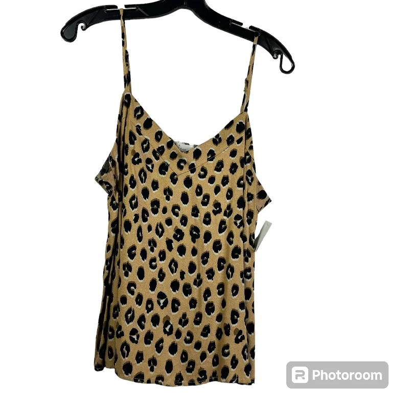 Men's short-sleeve flowing yellow top-Animal Print Top Cami A New Day, Size L