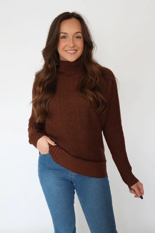 Cozy Layer Sweater - Dark Brown