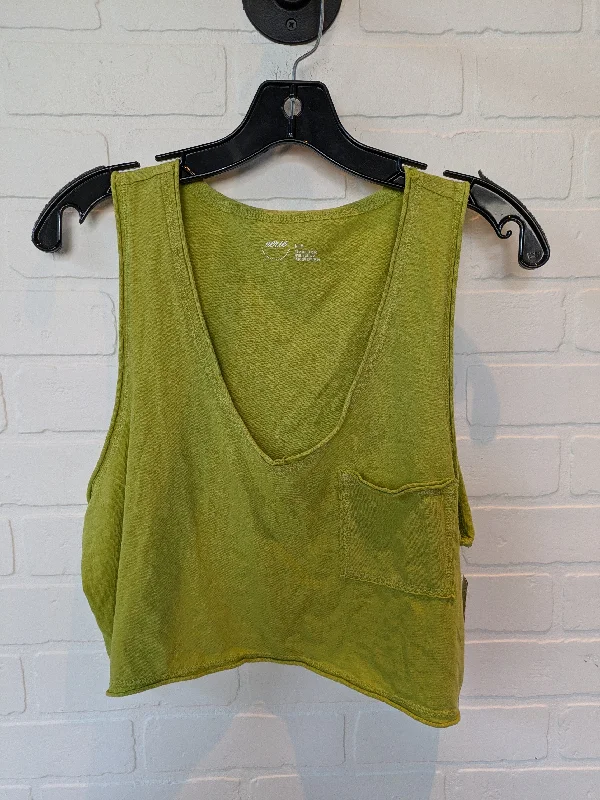 Men's short-sleeve raglan sleeve top-Green Top Sleeveless Basic Aerie, Size M