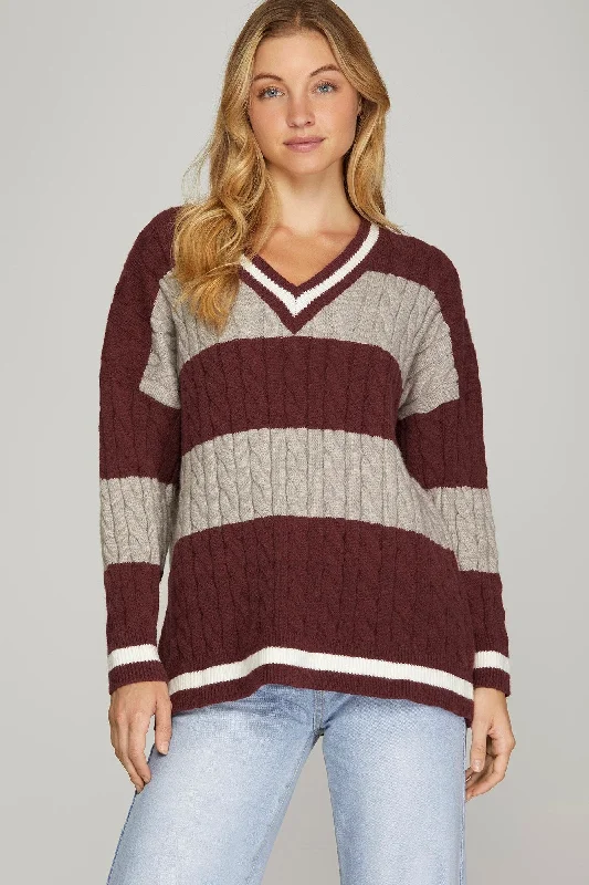 Modern Intellect Cable Knit Sweater