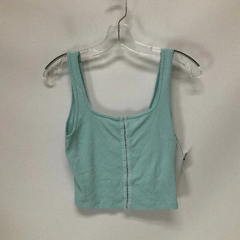 Men's short-sleeve weekend beige top-Teal Top Sleeveless Abercrombie And Fitch, Size M