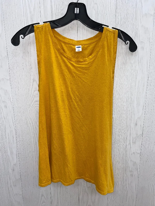 Men's short-sleeve recycled polyester top-Yellow Top Sleeveless Basic Old Navy, Size S