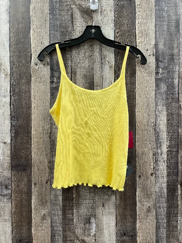 Men's short-sleeve quick-dry navy shirt-Yellow Top Sleeveless So, Size L