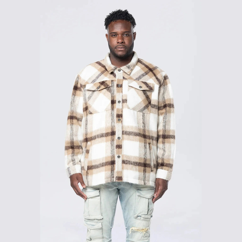 Big and Tall - Flannel Lined Overshirt - Cassava