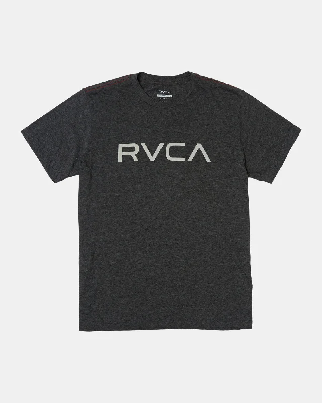 Men's short-sleeve handcrafted linen shirt-Big RVCA Tee - Black/Grey