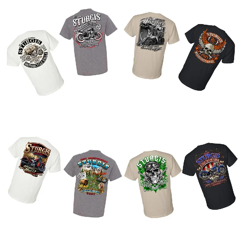 Men's short-sleeve cool gray shirt-Milwaukee Leather XS16008 Men’s 81st ‘Sturgis’ Assorted 4 for $30.00 T-Shirts