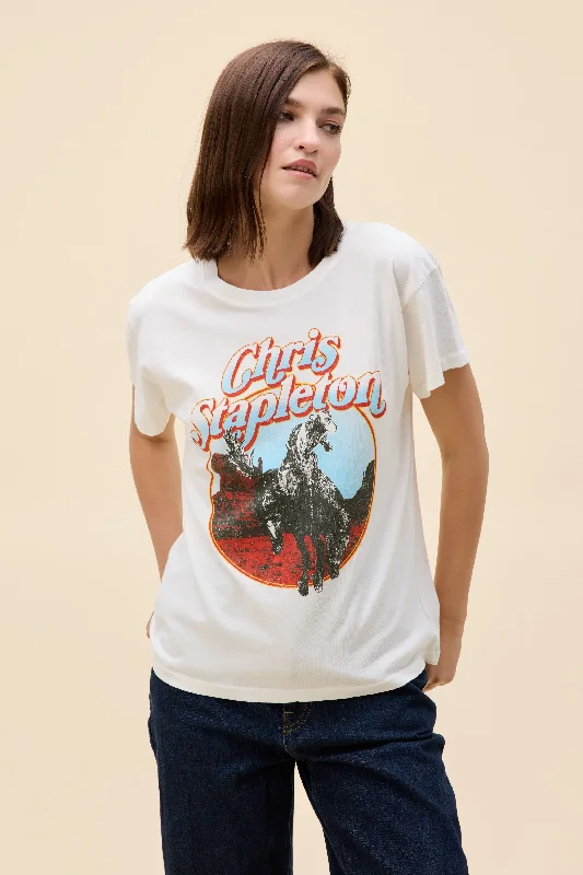 Men's short-sleeve quick-dry navy shirt-Chris Stapleton Horse And Canyons Tour Tee