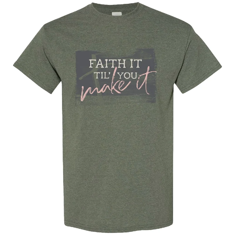 Men's short-sleeve sustainable bamboo shirt-Southern Couture Til You Make It Faith Soft T-Shirt