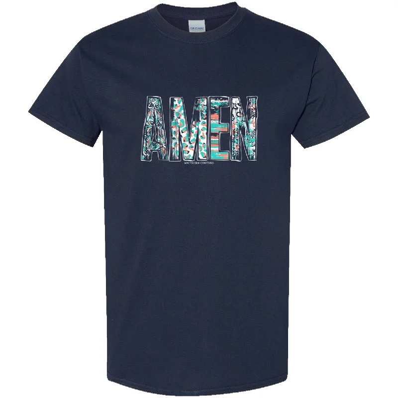 Men's short-sleeve tie-dye casual shirt-Southern Couture Soft Amen Faith T-Shirt