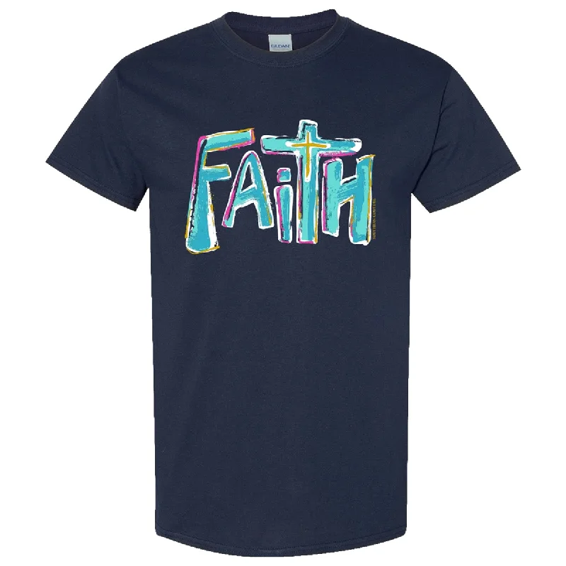 Men's short-sleeve earthy brown top-Southern Couture Painted Faith Soft T-Shirt