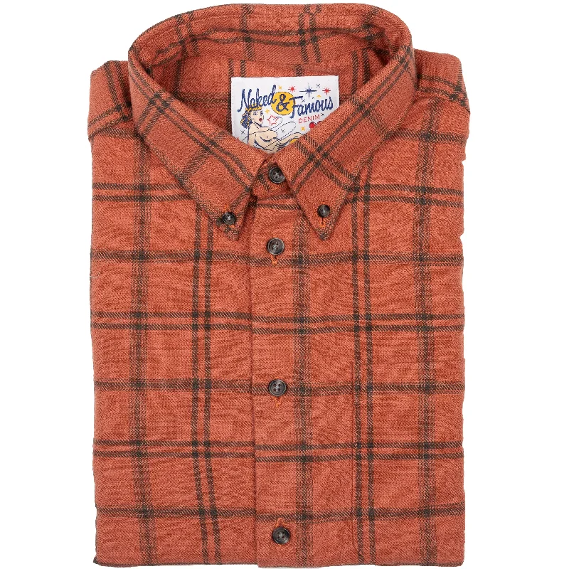 Easy Shirt - Big Slub Check Flannel - Red