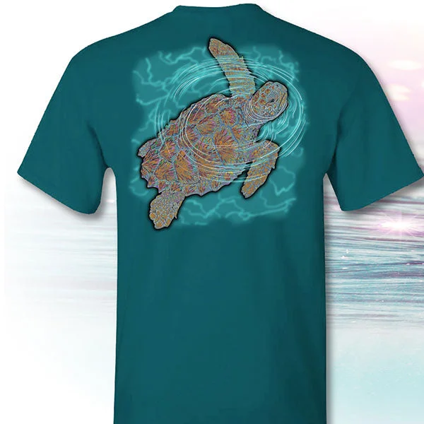 Men's short-sleeve stretch cotton shirt-I Fought Today Sea Turtle Cancer Ribbons T-Shirt