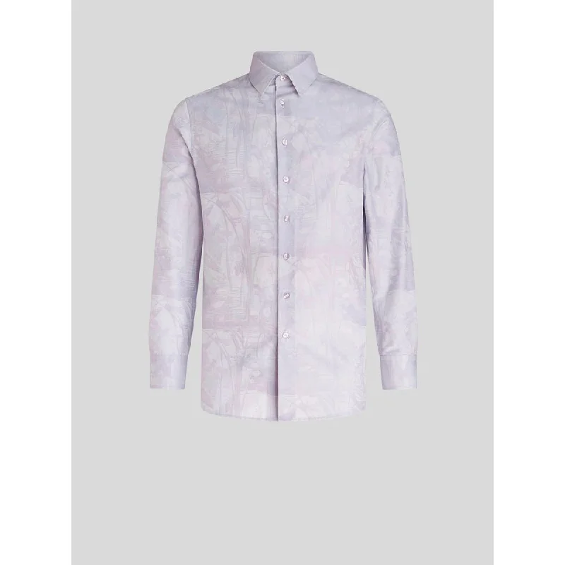 JACQUARD SHIRT WITH TONAL PATTERNS