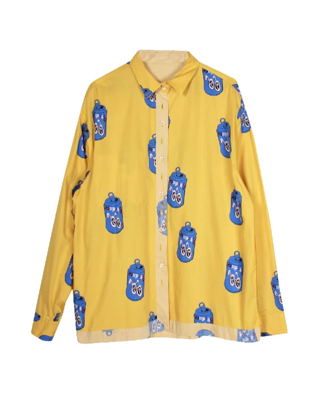 Jacquemus La Chemise Simon Shirt in Yellow Cotton