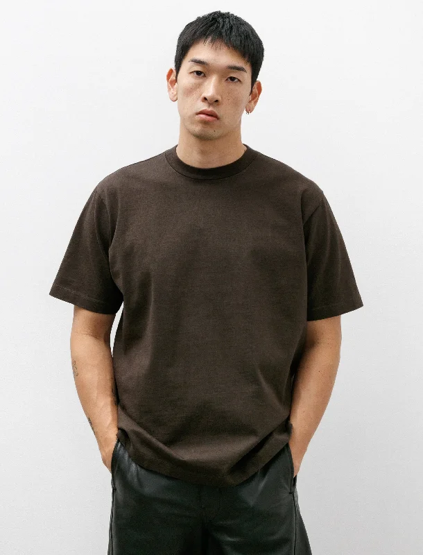 Men's short-sleeve boxy black tee-Rugby T-Shirt Black Olive