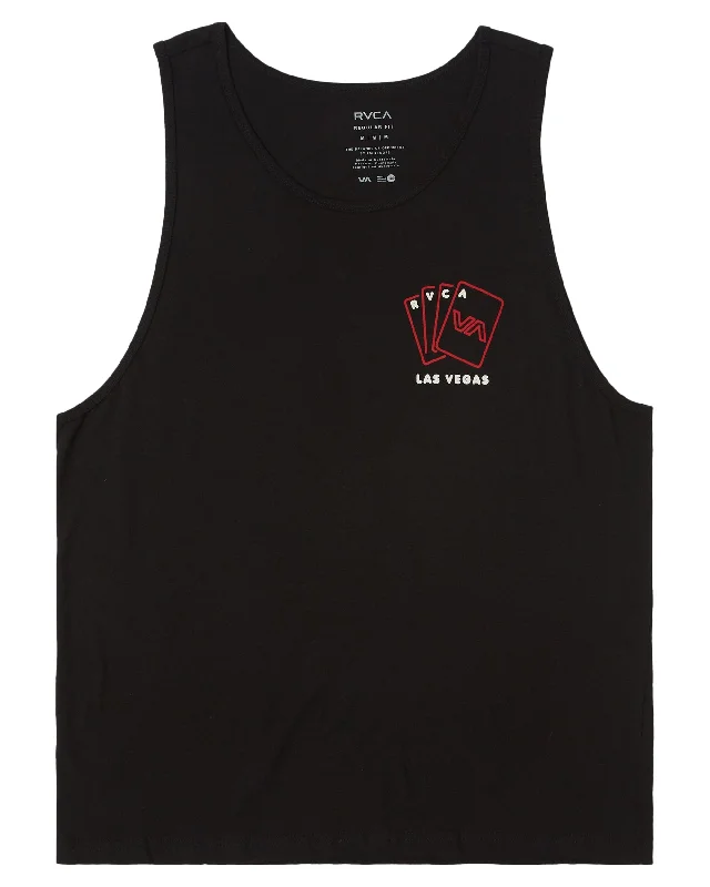 Men's short-sleeve streetwear graphic tee-Las Vegas Lady Luck Tank - Black