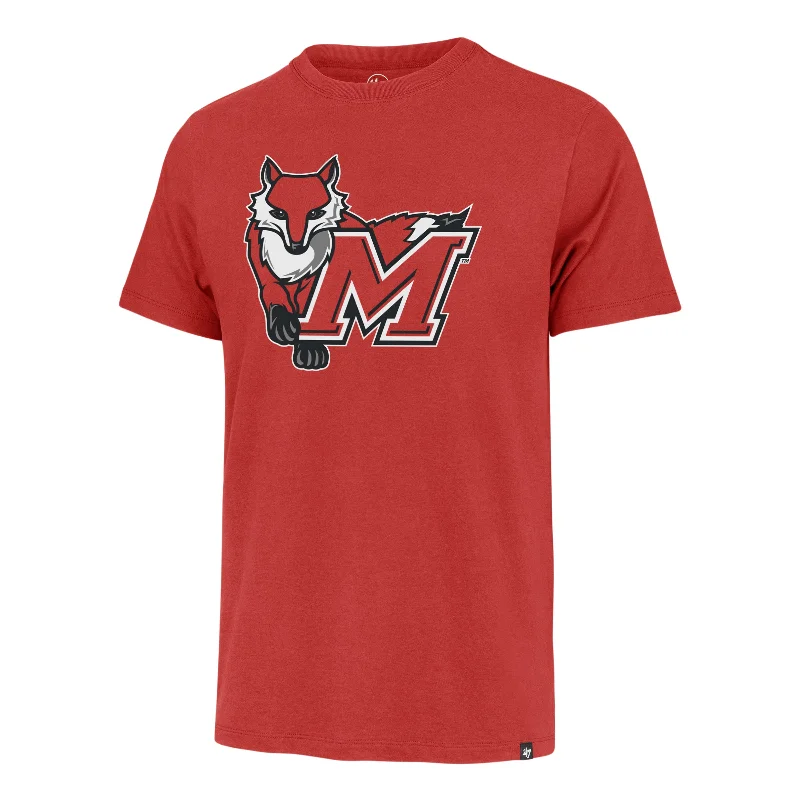 Men's short-sleeve faded denim tee-MARIST COLLEGE RED FOX PREMIER '47 FRANKLIN TEE