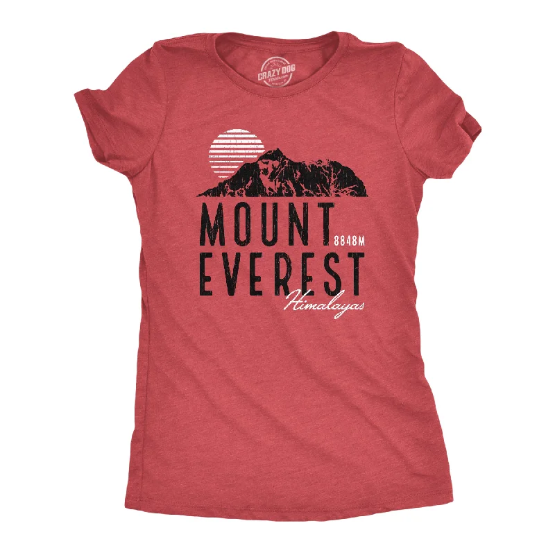 Men's short-sleeve road trip casual shirt-Mens Retro Mount Everest T Shirt Funny Camping Saying Vintage Mountain Graphic Novelty Tee