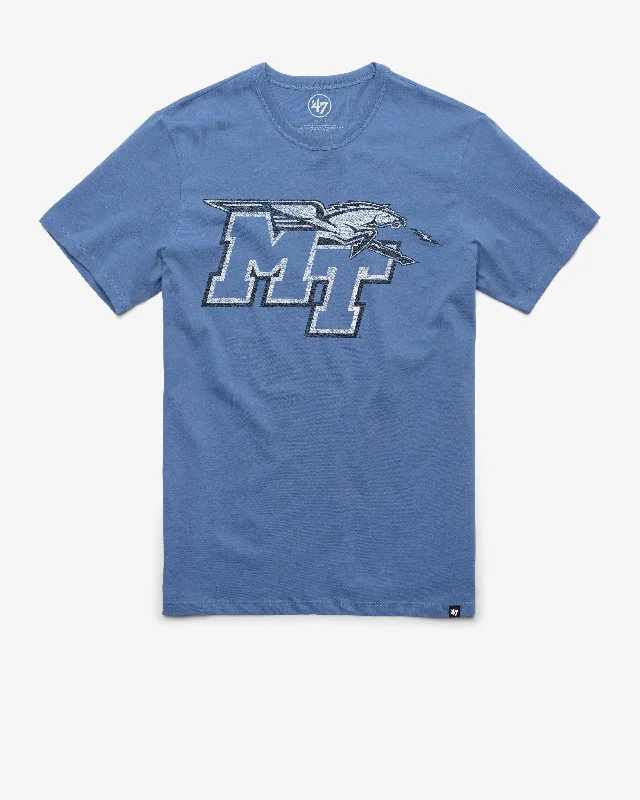 Men's short-sleeve taupe vintage top-MIDDLE TENNESSEE BLUE RAIDERS PREMIER '47 FRANKLIN TEE