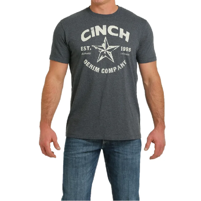 Men's short-sleeve sleek black tee-Men's Cinch T-Shirt #MTT1690547HNV