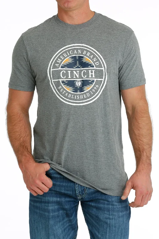 Men's short-sleeve rust orange tee-Men's Cinch American Brand T-Shirt #MTT1690601