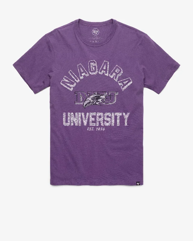 Men's short-sleeve midnight blue dress tee-NIAGARA PURPLE EAGLES RETROGRADE '47 FRANKLIN TEE