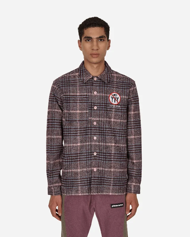 Surfing Flannel Shirt Pink