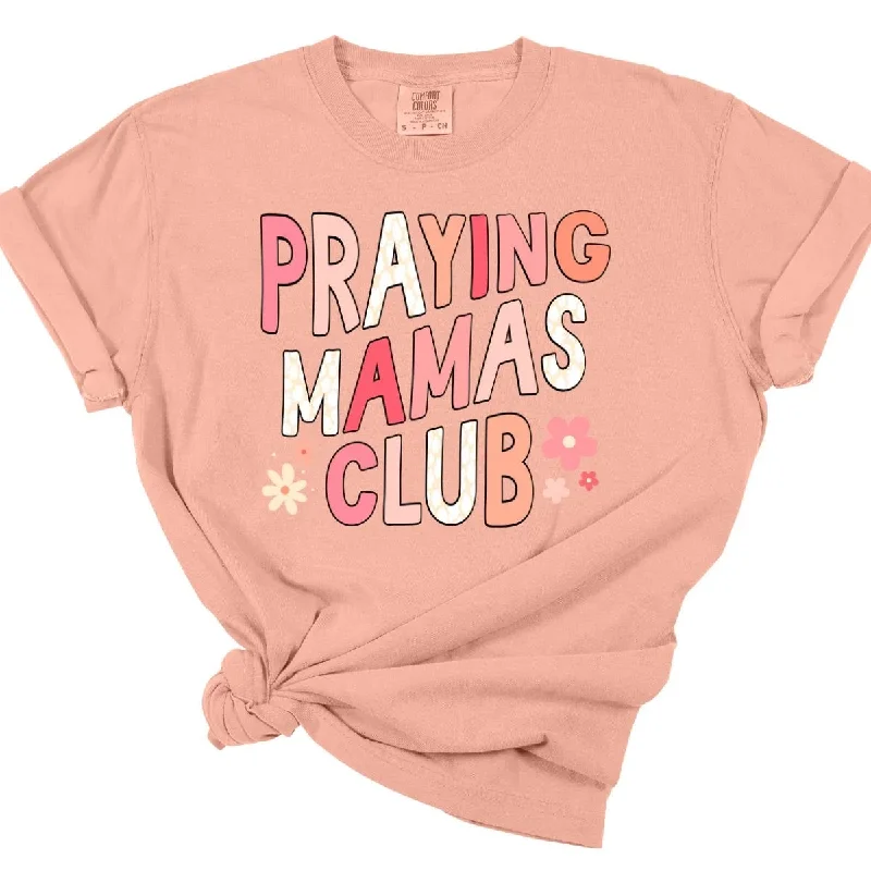 Men's short-sleeve striking blue shirt-Praying Mamas Club Tee *MADE TO ORDER*