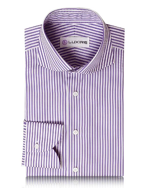 Purple Dress Stripes on White