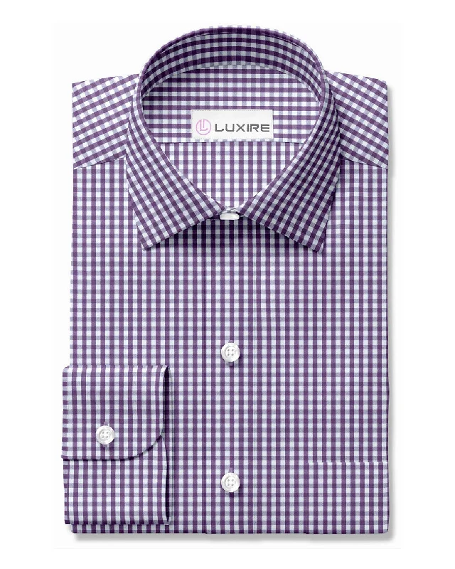 Purple White Gingham