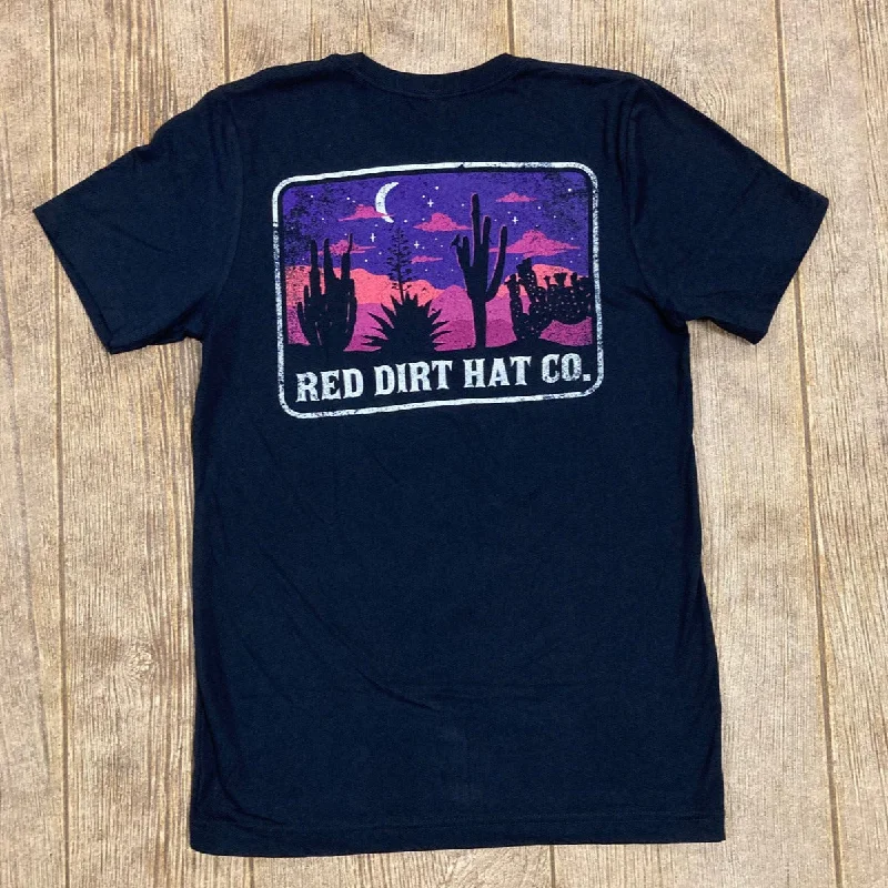 Men's short-sleeve cool gray shirt-Red Dirt Hat Co. "Nightfall" T-Shirt in Black