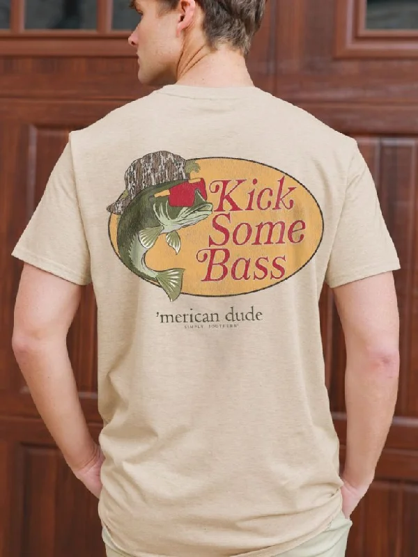 Men's short-sleeve vibrant color tee-Simply Southern Merican Dude Kick Bass Unisex T-Shirt