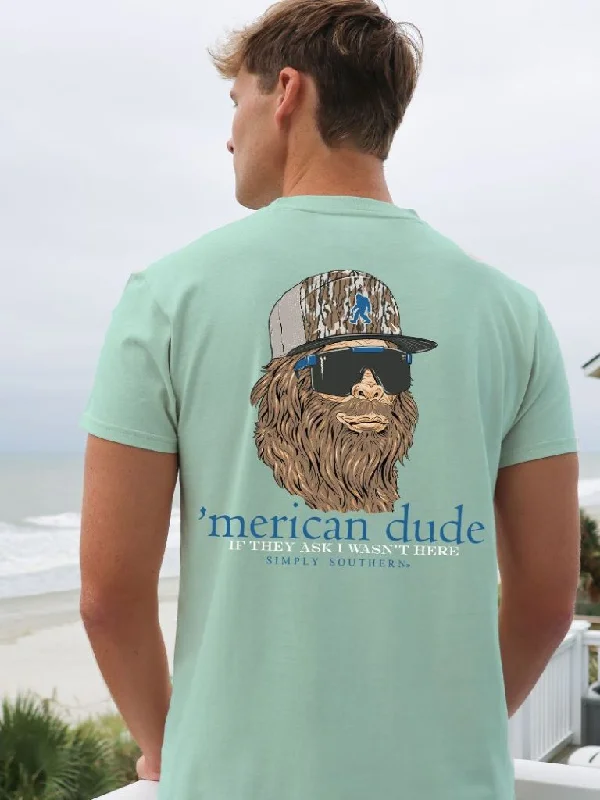 Men's short-sleeve camouflage tactical tee-Simply Southern Merican Dude Sasquatch Unisex T-Shirt