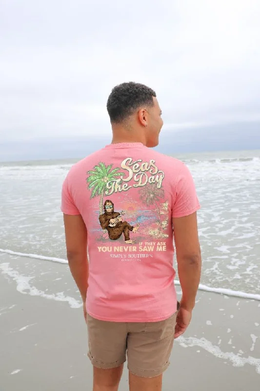 Men's short-sleeve stretch cotton shirt-Simply Southern Seas Day Unisex T-Shirt