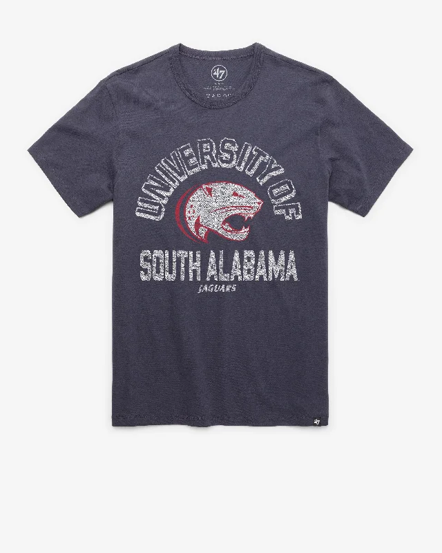 Men's short-sleeve plush bamboo top-SOUTH ALABAMA JAGUARS RETROGRADE '47 FRANKLIN TEE