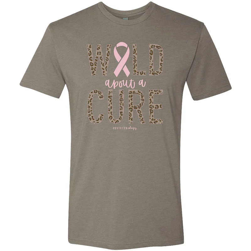 Men's short-sleeve cool gray shirt-Southernology Statement Wild About a Cure Cancer T-Shirt