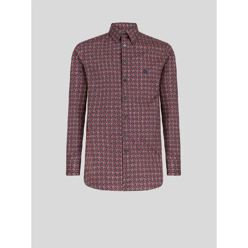 TIE PRINT SHIRT WITH LOGO