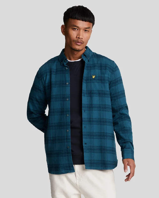 Tonal Check Flannel Shirt