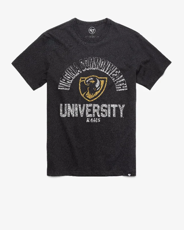 Men's short-sleeve skateboarding black tee-VIRGINIA COMMONWEALTH RAMS RETROGRADE '47 FRANKLIN TEE