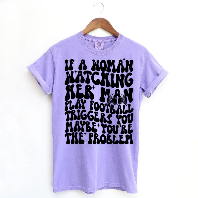 Men's short-sleeve streetwear graphic tee-Watching Her Man Tee *MADE TO ORDER*