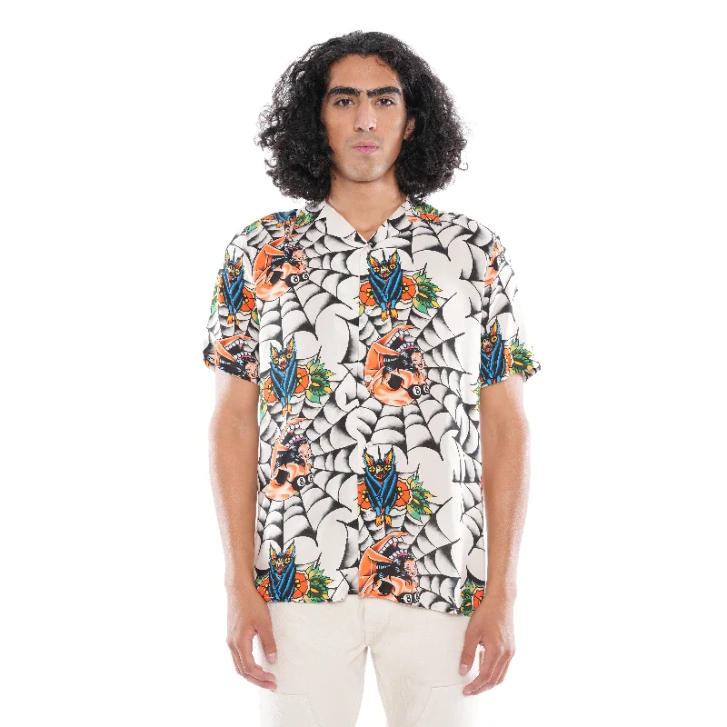 Yakuza Short Sleeve Woven Shirt In Cream