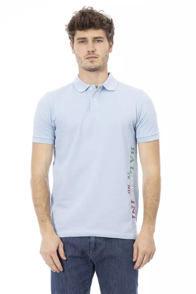 Men's short-sleeve khaki casual tee-Baldinini Trend  Cotton Polo Men's Shirt