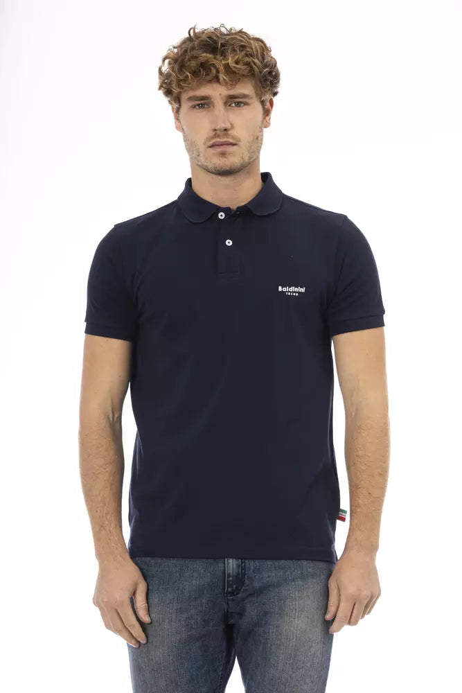 Men's short-sleeve stretch cotton shirt-Baldinini Trend  Cotton Polo Men's Shirt