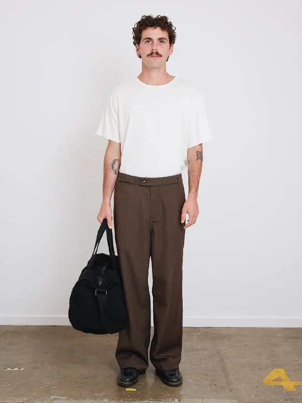 men's lightweight linen pants-Big Slacker Pub Pant - Dark Brindle